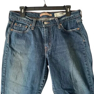 Levi’s Capri 515 Vintage Denim Cotton Blend Mid Blue Wash Jeans Women Size 31